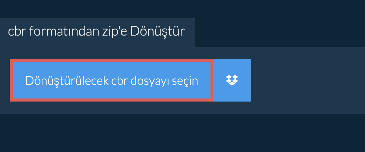 cbr formatından zip'e Dönüştür