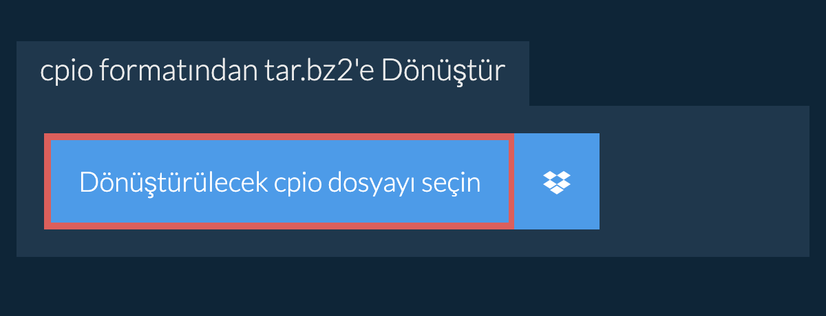 cpio formatından tar.bz2'e Dönüştür