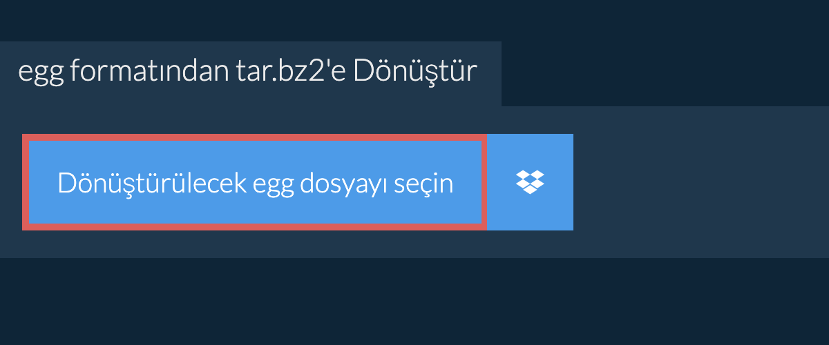 egg formatından tar.bz2'e Dönüştür