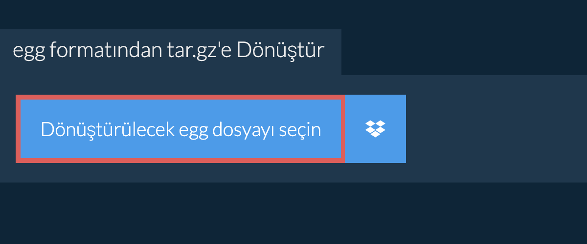 egg formatından tar.gz'e Dönüştür