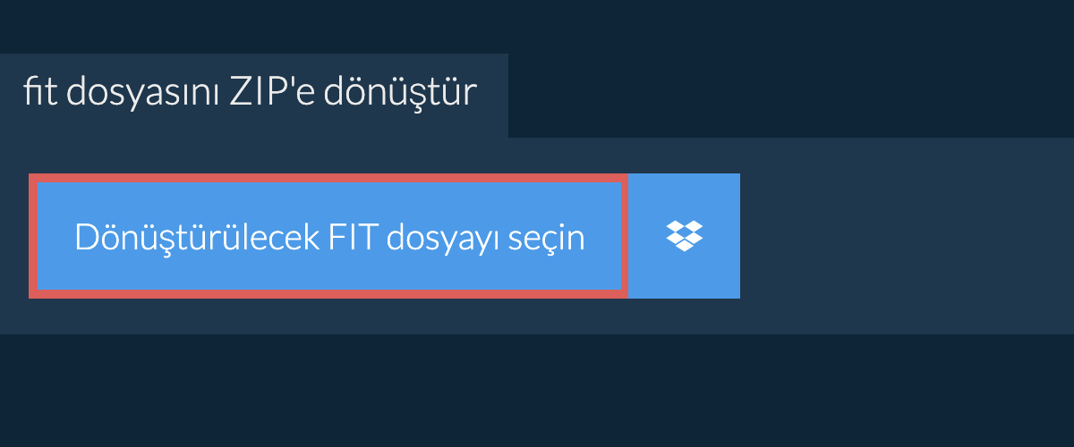 fit dosyasını ZIP'e dönüştür