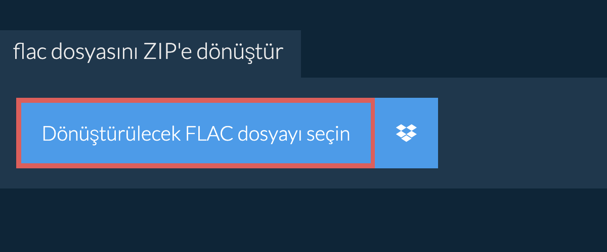 flac dosyasını ZIP'e dönüştür