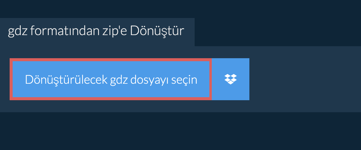 gdz formatından zip'e Dönüştür