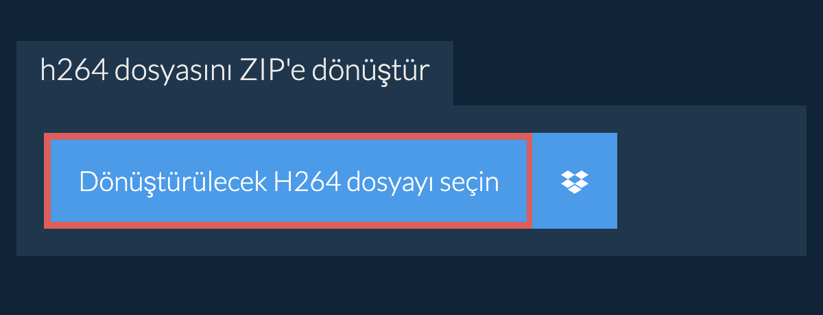 h264 dosyasını ZIP'e dönüştür