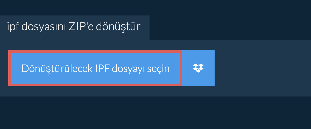 ipf dosyasını ZIP'e dönüştür