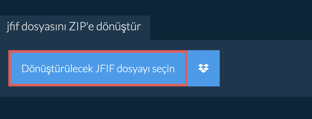 jfif dosyasını ZIP'e dönüştür