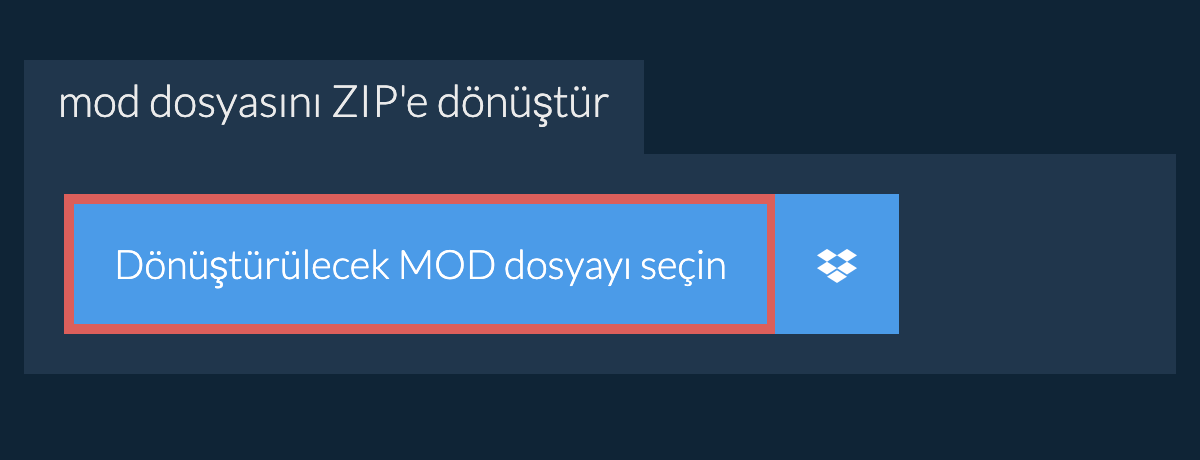 mod dosyasını ZIP'e dönüştür