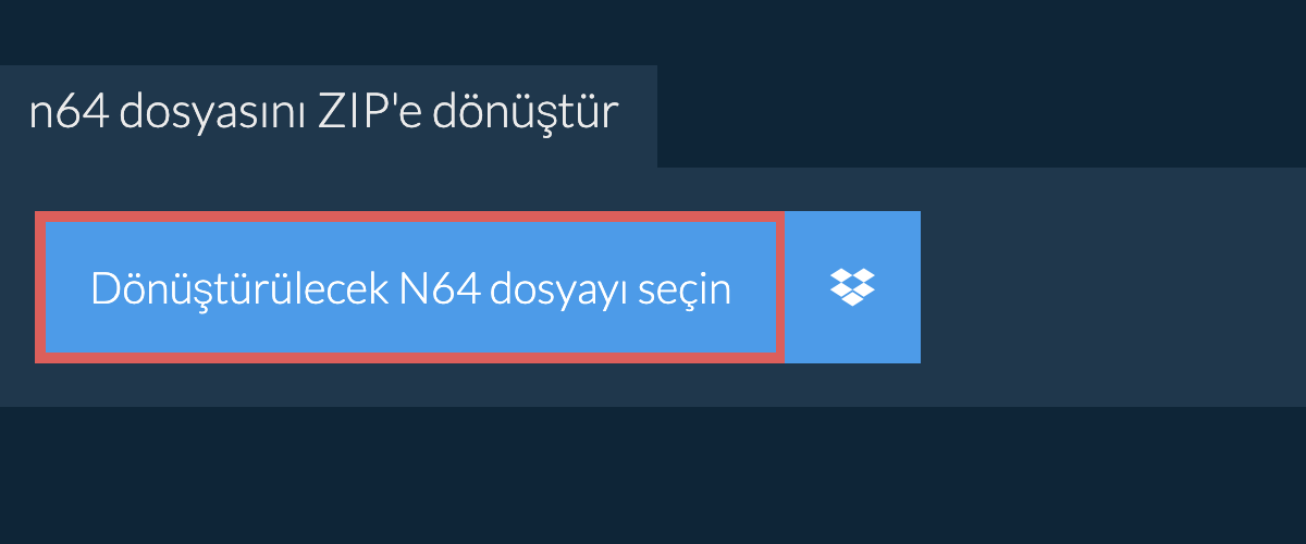 n64 dosyasını ZIP'e dönüştür