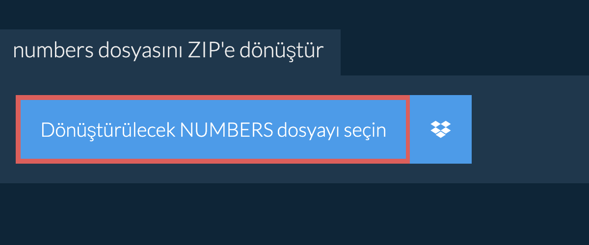 numbers dosyasını ZIP'e dönüştür