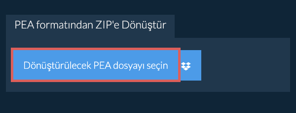 PEA formatından ZIP'e Dönüştür