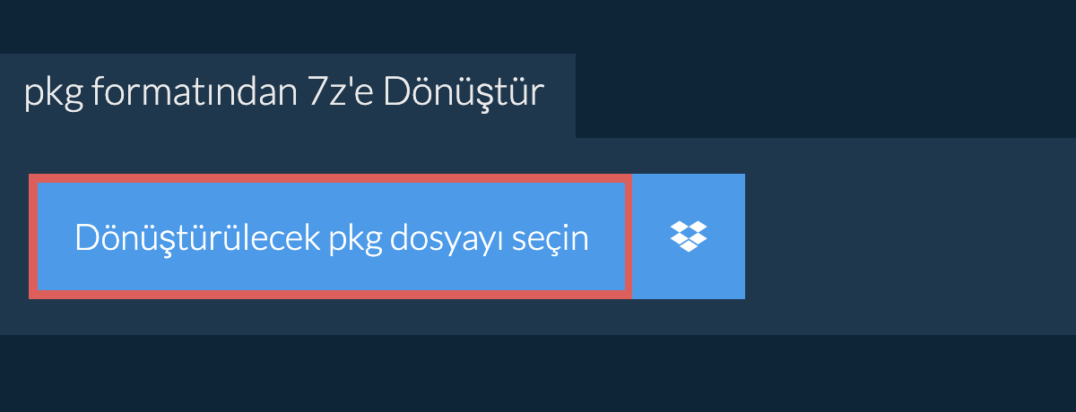 pkg formatından 7z'e Dönüştür