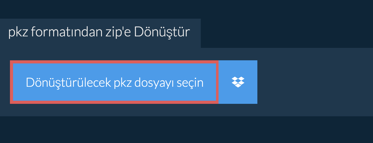 pkz formatından zip'e Dönüştür