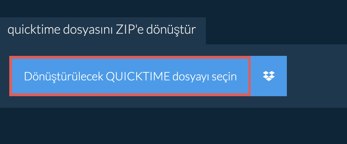 quicktime dosyasını ZIP'e dönüştür