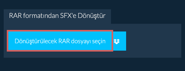 RAR formatından SFX'e Dönüştür