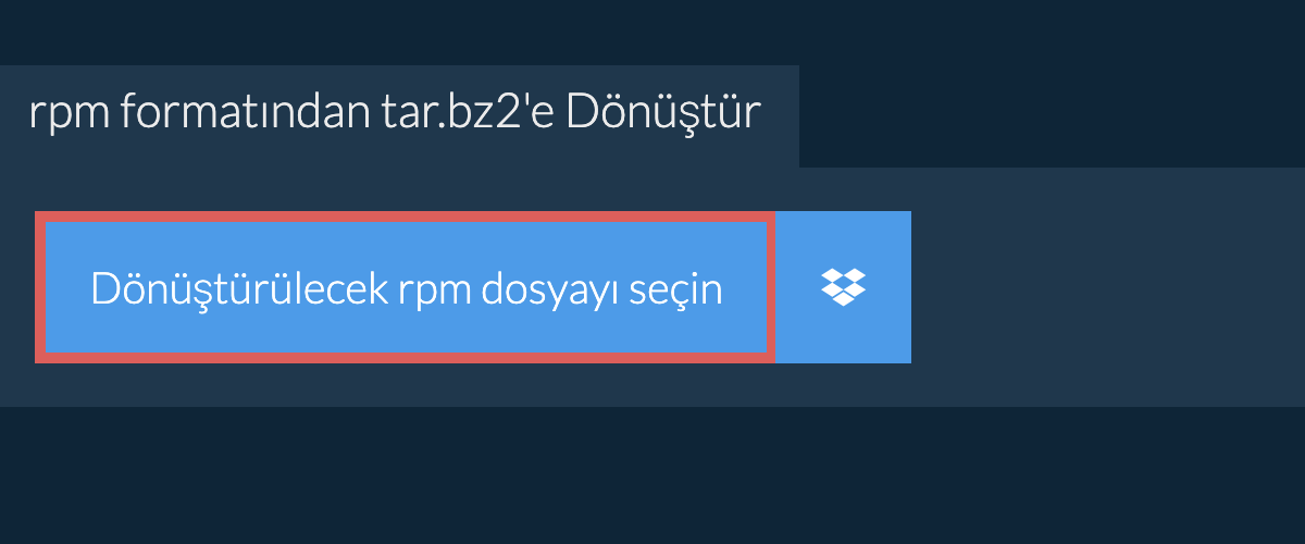 rpm formatından tar.bz2'e Dönüştür