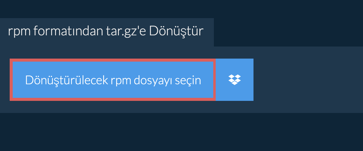 rpm formatından tar.gz'e Dönüştür