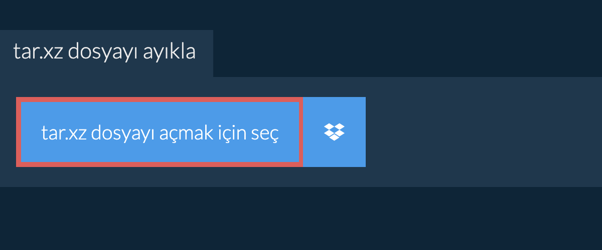 tar.xz dosyayı ayıkla