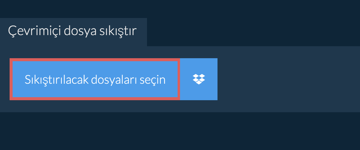 Çevrimiçi dosya sıkıştır