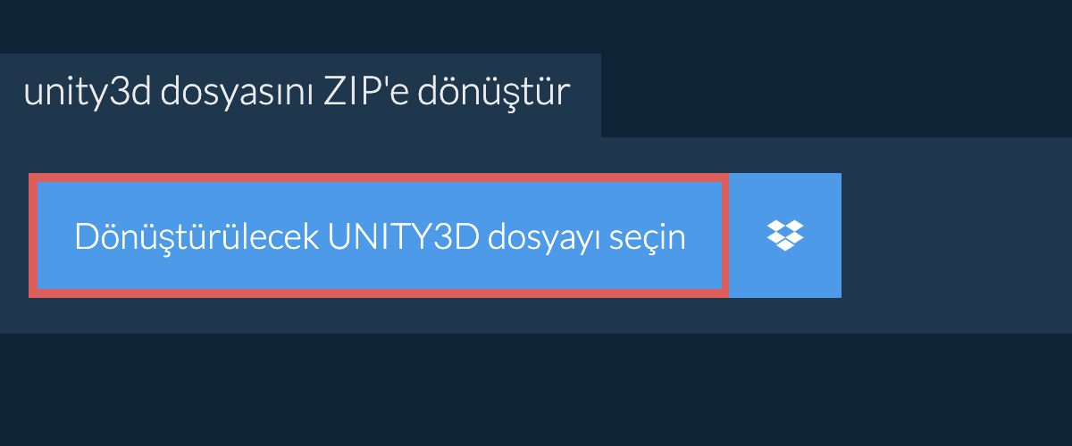 unity3d dosyasını ZIP'e dönüştür