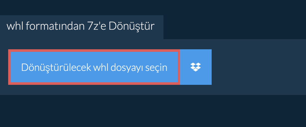 whl formatından 7z'e Dönüştür