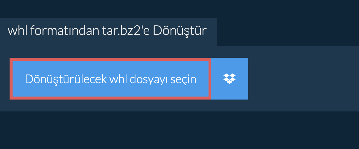 whl formatından tar.bz2'e Dönüştür