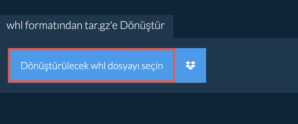 whl formatından tar.gz'e Dönüştür