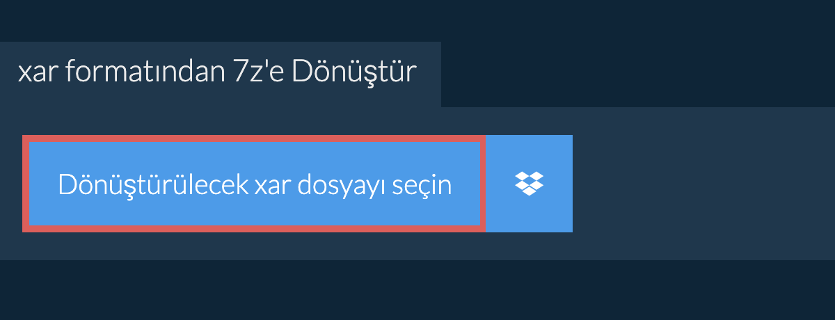 xar formatından 7z'e Dönüştür