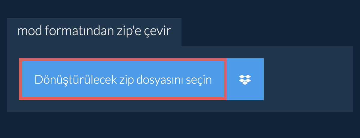 mod formatından zip'e çevir