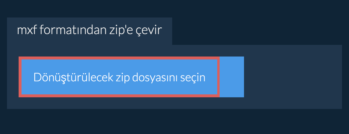 mxf formatından zip'e çevir