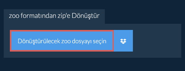 zoo formatından zip'e Dönüştür
