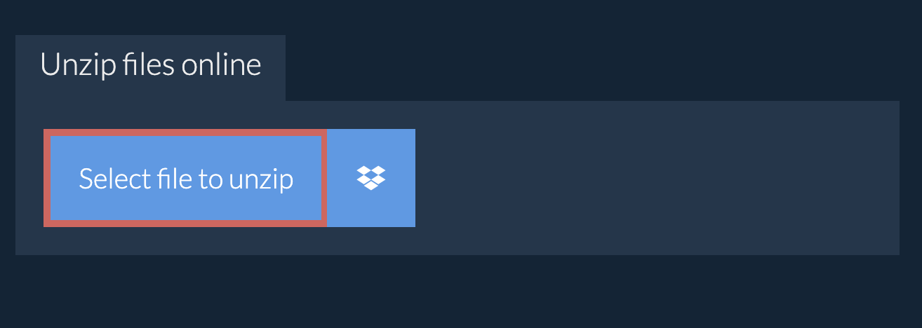 Unzip files online