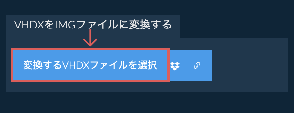 VHDXをIMGファイルに変換する