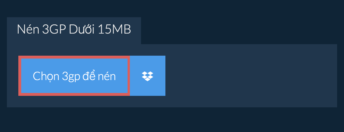 Nén 3gp Dưới 15MB