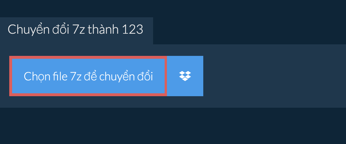 Chuyển đổi 7z thành 123