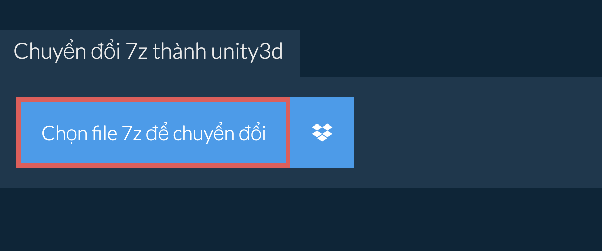 Chuyển đổi 7z thành unity3d