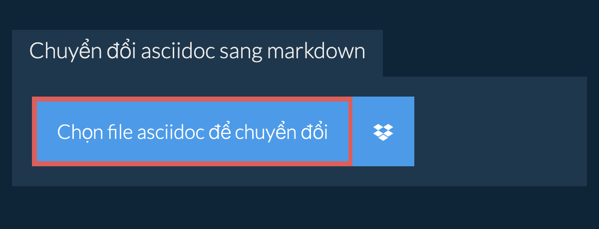 Chuyển đổi asciidoc sang markdown