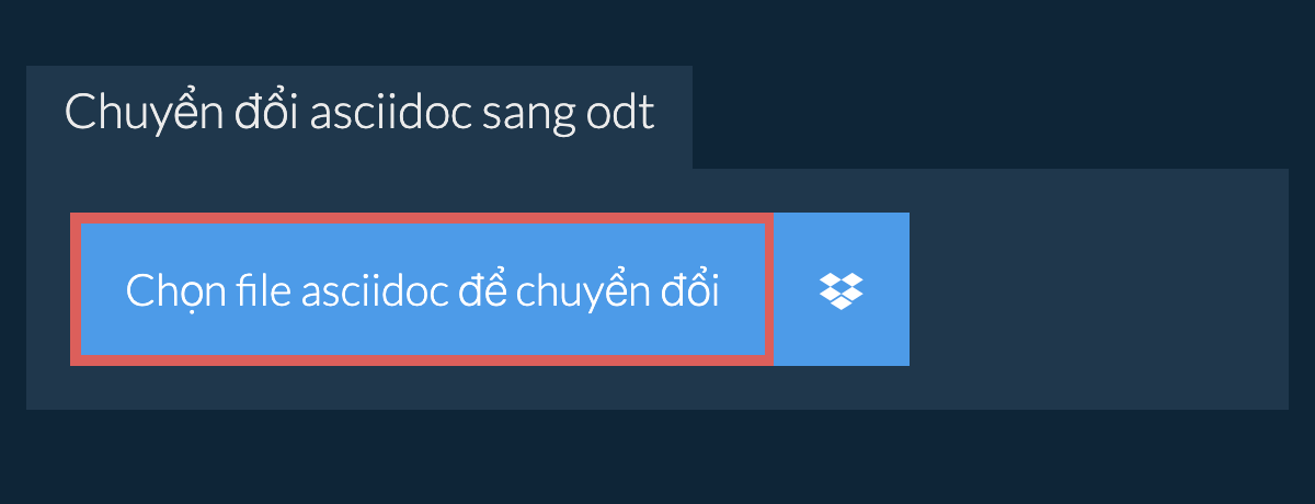 Chuyển đổi asciidoc sang odt