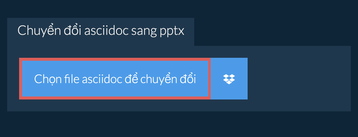 Chuyển đổi asciidoc sang pptx