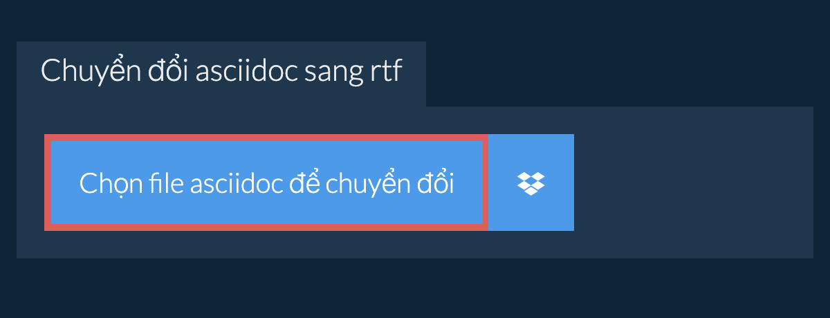 Chuyển đổi asciidoc sang rtf