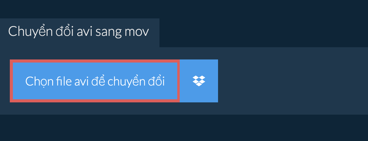 Chuyển đổi avi sang mov