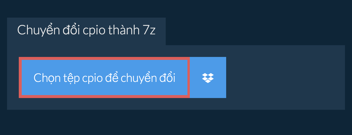 Chuyển đổi cpio thành 7z