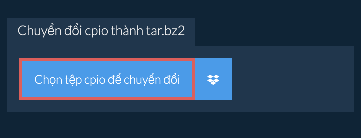 Chuyển đổi cpio thành tar.bz2