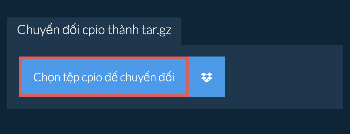 Chuyển đổi cpio thành tar.gz