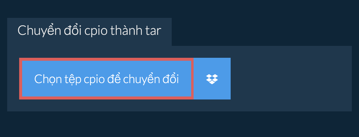 Chuyển đổi cpio thành tar