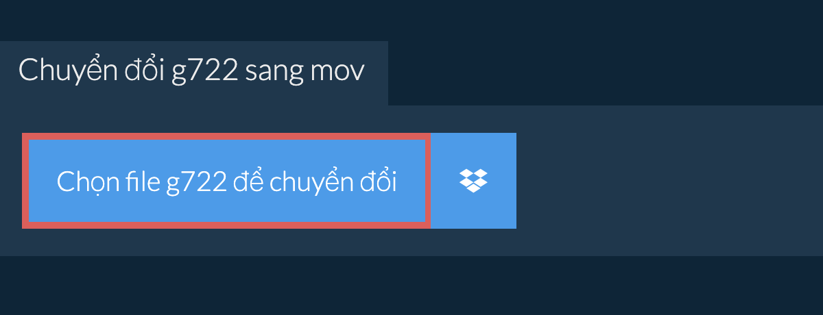 Chuyển đổi g722 sang mov