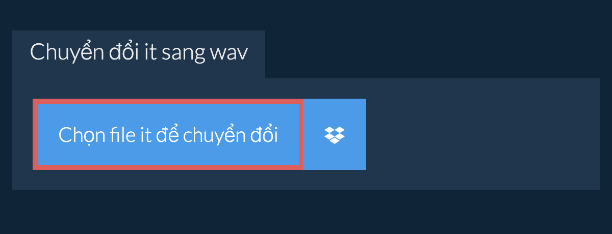 Chuyển đổi it sang wav