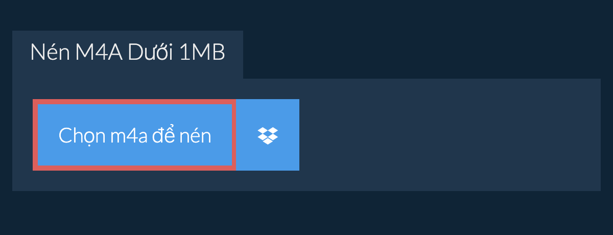 Nén m4a Dưới 1MB