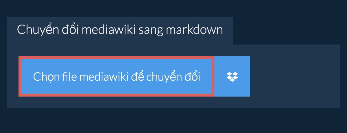 Chuyển đổi mediawiki sang markdown