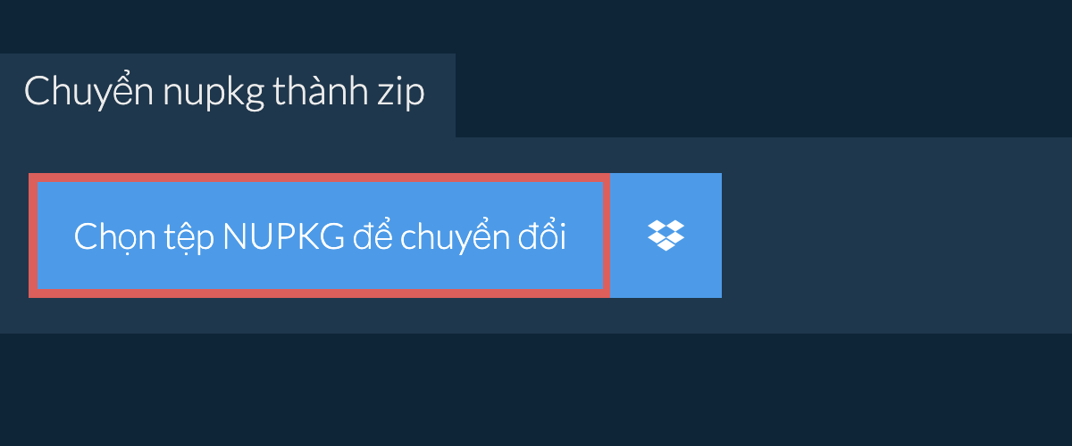 Chuyển nupkg thành zip