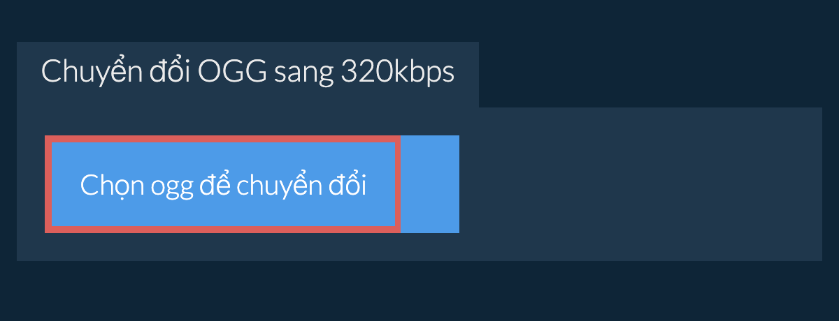Chọn ogg để chuyển đổi